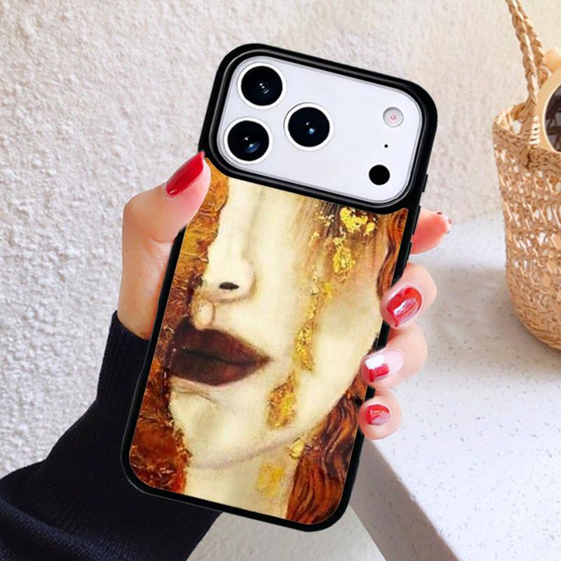 Чехол для телефона 'Поцелуй' Густава Климта Для iPhone 17 Air 16 15 14 13 12 11 Pro Max Plus