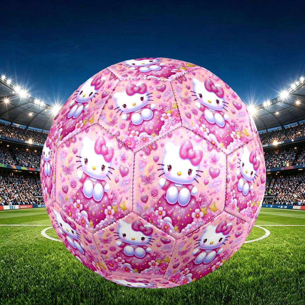 1pc Hello Kitty Pattern Standard Size 5 Soccer Ball, Gentle on the Feet, Designed Specifically for Matches and Training Football