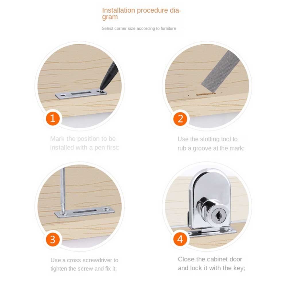 Прочный замок для стеклянного шкафа из цинкового сплава, замок для витрины торгового центра, дверные замки для шкафов