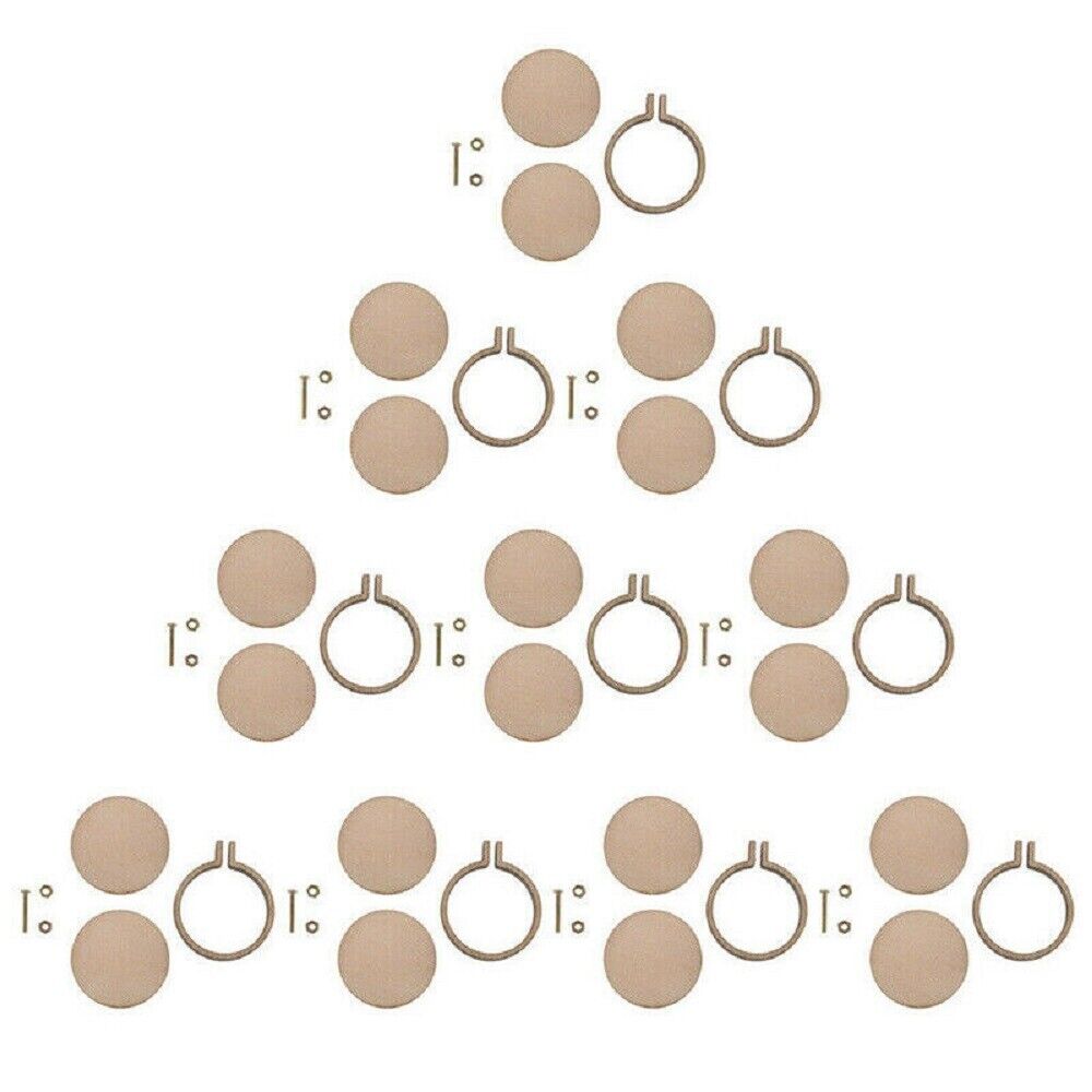 Kali 10x мини-пяльцы для вышивания, кольцо, деревянные ручные ремесла, инструменты для вышивки крестиком