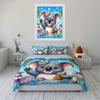 Cute Cartoon Koala Bedding Set Bedding Duvet Cover Set Duvet Cover Pillowcases (1 * Duvet Cover 2 * Pillowcases, without duvet insert)