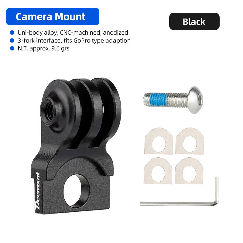 Deemount Computer Mount For Brompton Folding Bikes Light Holder Bracket 3-fork Adaptor fits Gopro Action Camera Extension Stand