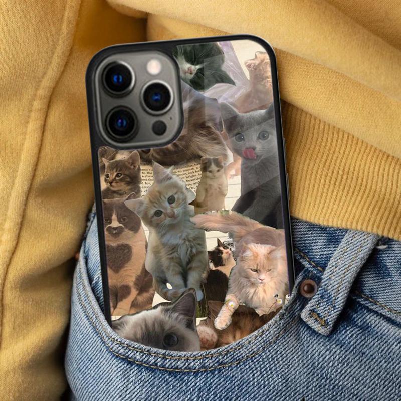 Самый очаровательный чехол для телефона с котиком, мягкий, для iPhone 17 Air 16e Pro max 15 Pro 13 14 Plus 11 12, с магнитом MagSafe