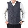 Мужской жилет с V-образным вырезом без рукавов, однотонный однобортный жилет, пальто с карманами, утолщенная плюшевая подкладка, стеганый низ, жилет, куртка