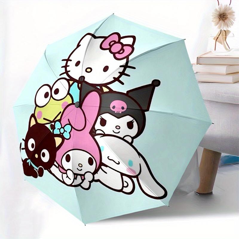 Hello Kitty, Sanrio Автоматический Открывающийся/Закрывающийся Зонт - Милый Зонт с Милым Дизайном, Портативный Компактный 3-Складной Зонт для Мужчин и Женщин, Hallowee