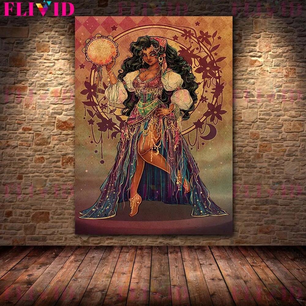 Грибная фея и зомби девушка готический художественный постер и принты украшение дома кровь ведьма настенная живопись холст без рамки