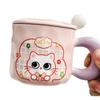 Small Fresh Cat Ceramic Cup for Home Use High Value Cartoon Mug with Cover Spoon Wedding Souvenir Gift Cup