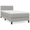 Maison Exclusive - Sommier à lattes de lit avec matelas Gris clair 80x200 cm Tissu