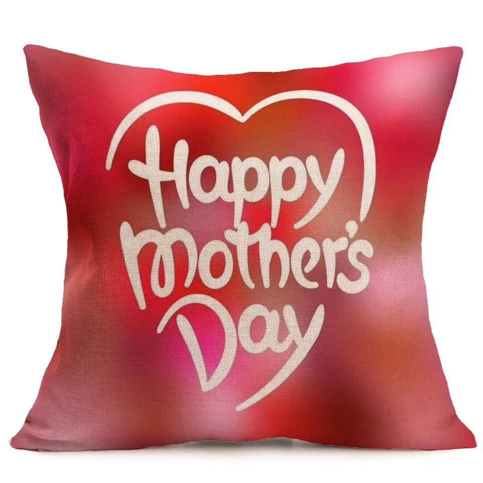Новый подарок на День матери Текст Любовь Узор Наволочка Лен Принт Декоративная подушка Наволочка