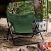 Portable Outdoor Folding Bonfire Chair: Lightweight Camping Recliner with Backrest for Barbecue and Beach.