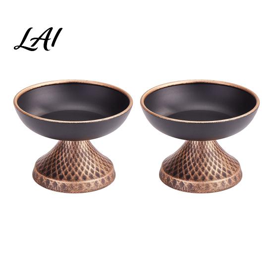Wrought Iron Pillar Candle Holder Vintage Holder Retro Taper Stand Tabletop Decorative Stand for Wedding Dining Table Fireplace Mantel Shelf
