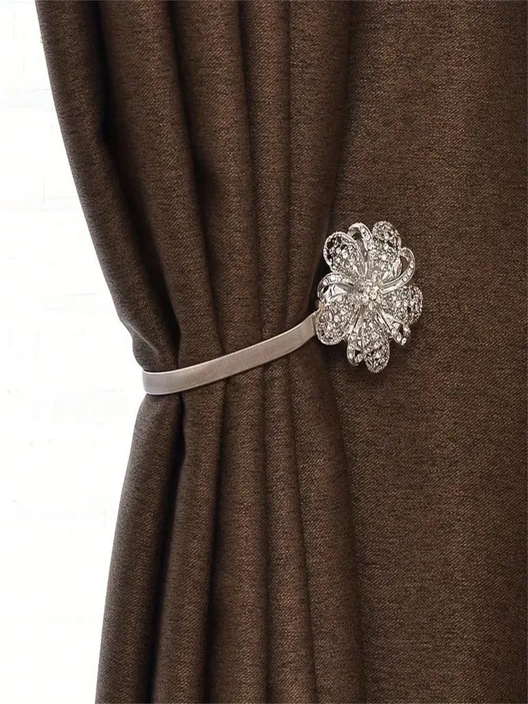 Магнитные подхваты для штор с кристальным декором - Универсальные фиксаторы для штор для гостиной, офиса и домашнего декора |