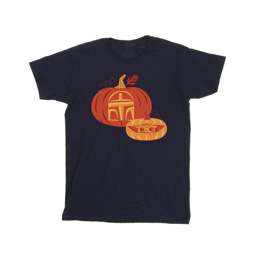 Star Wars: The Mandalorian Мужская хлопковая футболка с тыквенным принтом