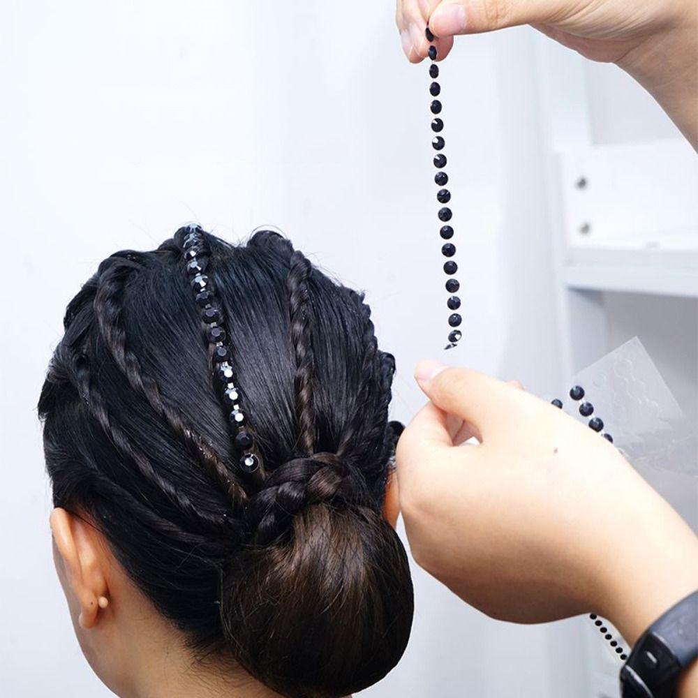 Наклейки-тату, клейкая наклейка для лица, украшение для волос, стразы, длинная полоса со стразами, наклейка