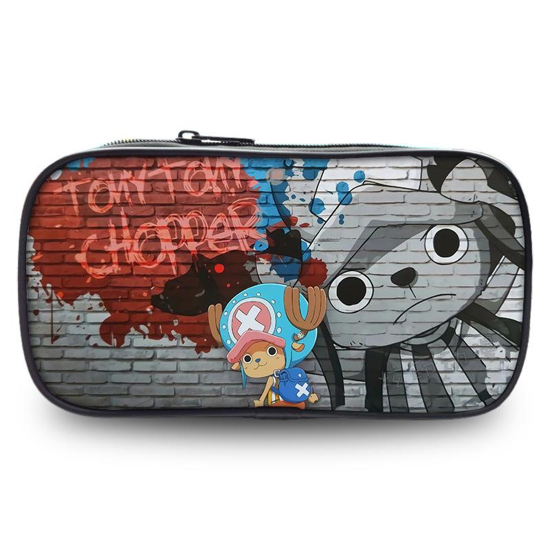 Cartoon Anime One Piece Luffy Zoro Sanji Marco Ace Sabo Pencil Case Stationery Box Students School Pen Pouch Bags Gifts