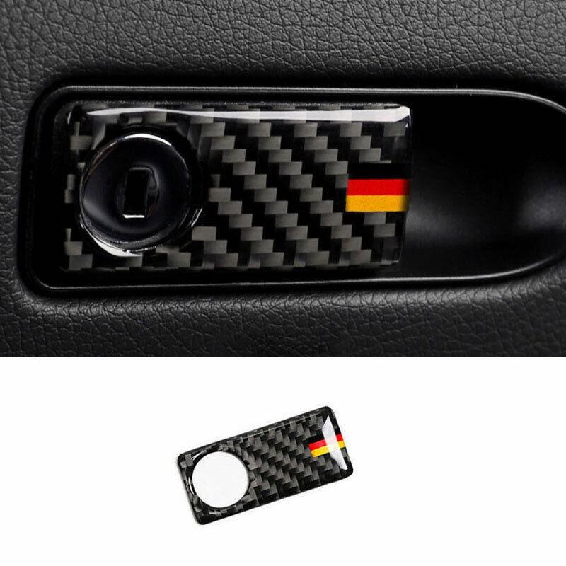 For Benz E-Class 2009-2015 Real Carbon Fiber Co-Pilot Storage Box Handle Trim 1X