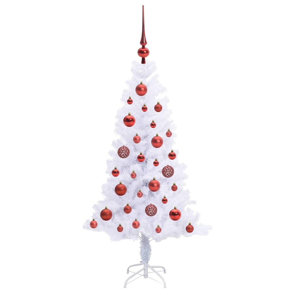 Artificial Christmas Tree White 120 cm PVC and Steel
