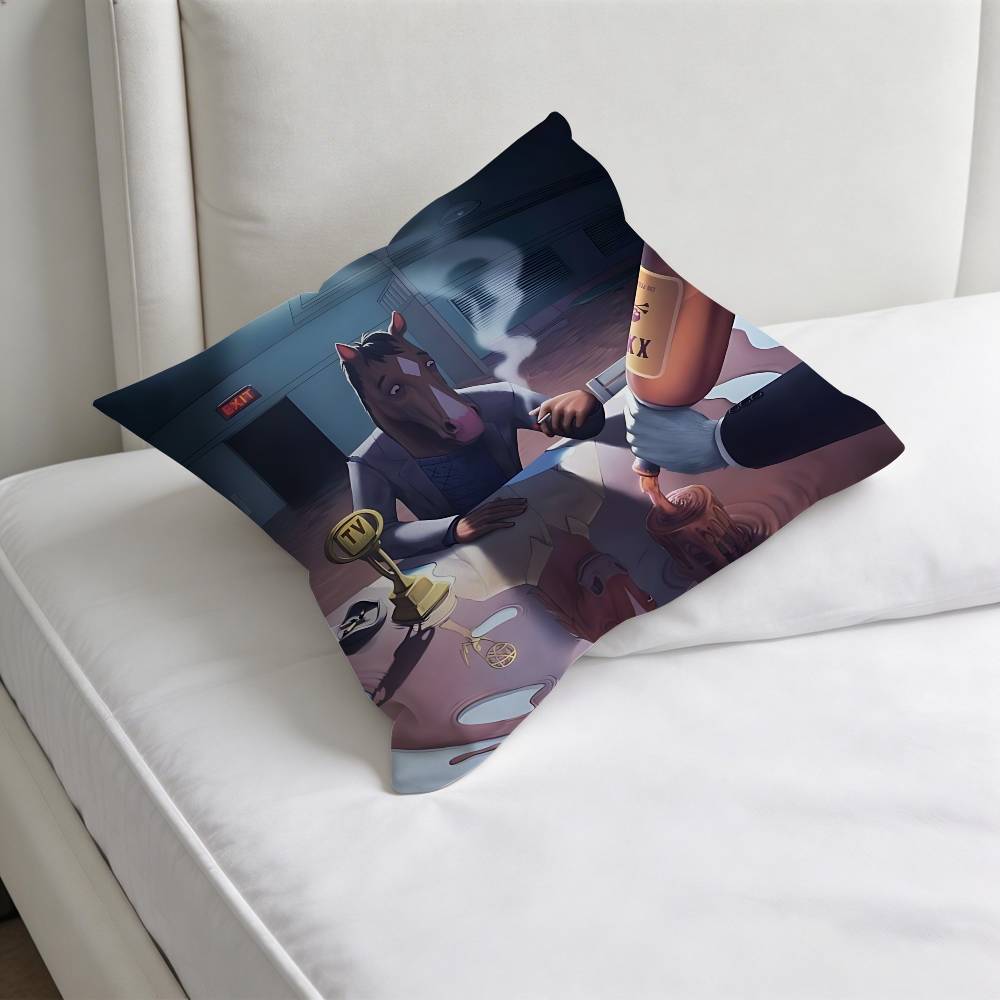 Cool BBojack Horseman Decorative Square Pillow Cover Soft Comfortable Pillow Case Sofa Bed Home Decoration