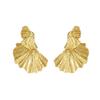 Floral Alloy Earrings: European & American Style, Exaggerated Design for Women