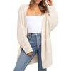 Женский кардиган свитера модный повседневный осень зима дорожный свободный чистый цвет открытый спереди