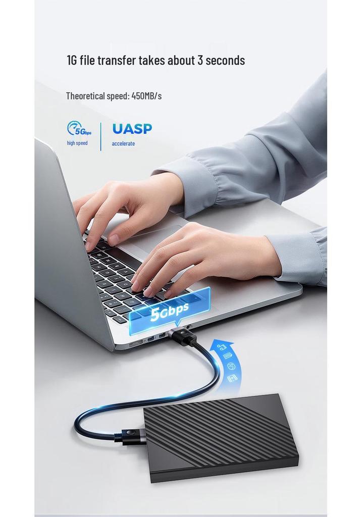 USB 3.0 Безинструментальный внешний корпус для 2,5-дюймового жесткого диска со стабильной передачей 5 Гбит/с