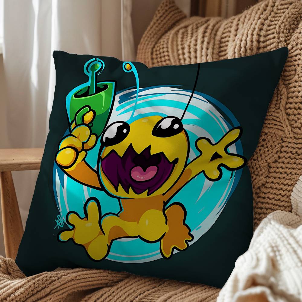game Big Battle AAlien Hominid Pillow Case Square DoubleSided Printing Short Plush Sofa Cushion Cover Bedroom Bedside Pillow