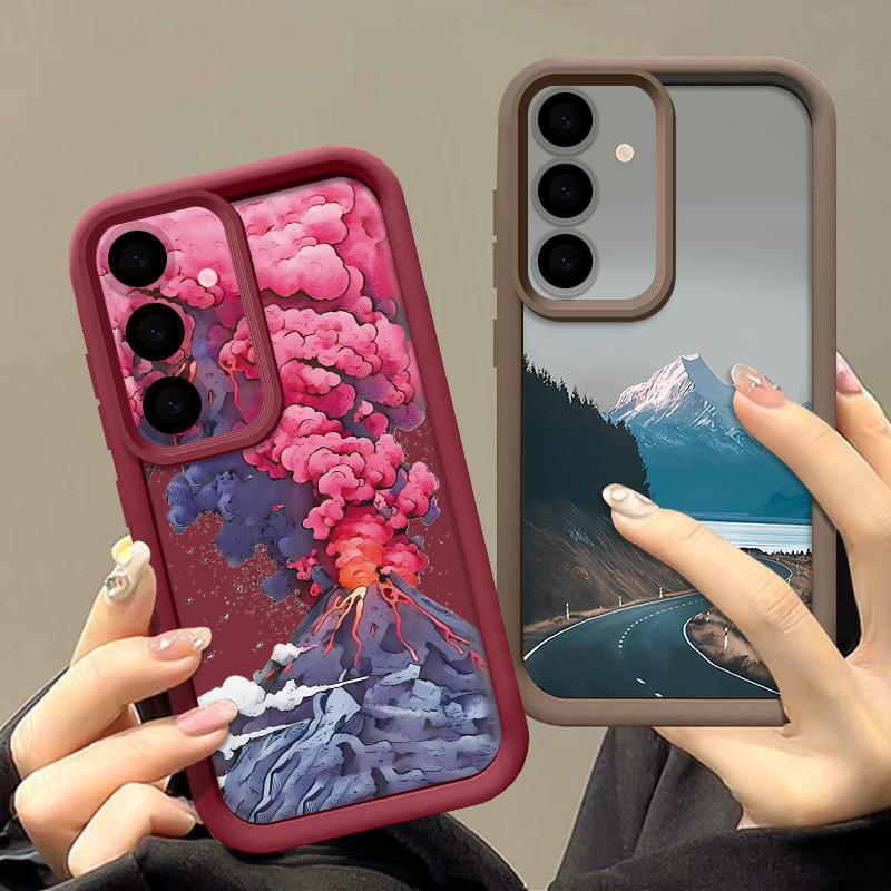 Чехол с узором "Горный пейзаж" для Samsung Galaxy A57 A37 A17 A56 A16 A36 A55 A15 A14 A26 A54 A35 Мягкий ТПУ Силиконовый Чехол для Телефона
