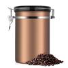Coffee Container Large Airtight Stainless Steel Black Kitchen Storage Canister (Gold 1.8L )
