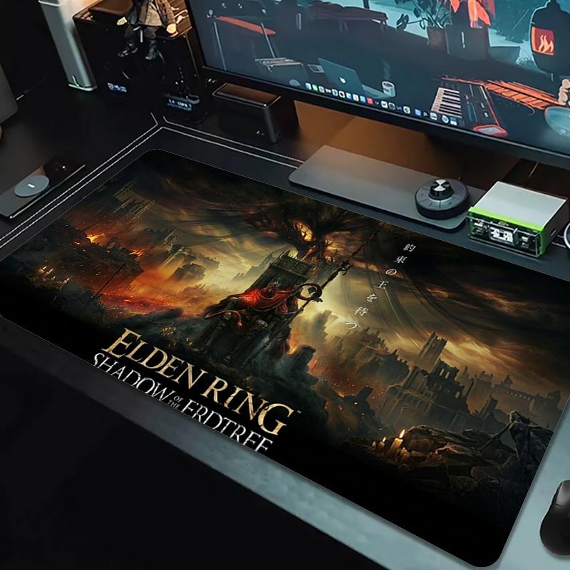Коврик для мыши Elden Ring Большой игровой коврик для стола Нескользящий коврик для ноутбука и планшета XXL Mini PC Игровой коврик с заблокированным краем_XIA