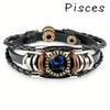 Браслеты-подвески «Созвездие» — нежный дизайн из искусственной кожи с бисером и 12 стилями зодиака — регулируемый модный аксессуар унисекс для модного заявления