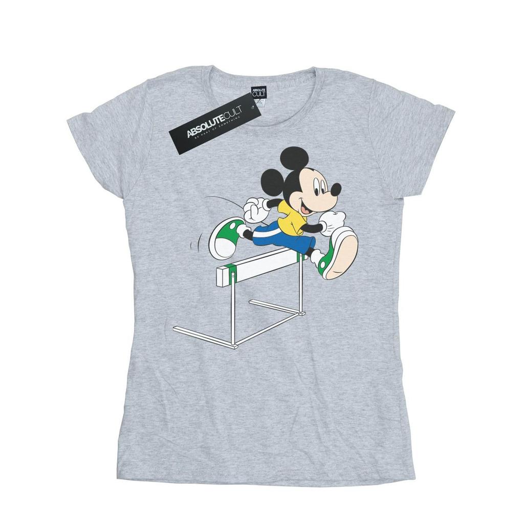 Disney Womens/Ladies Mickey Mouse Hurdles Cotton T-Shirt