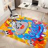 Lankybox Foxy and Rocky2 Printed Absorbent Washable Carpet, Non-Slip Bathroom Mats, Kitchen Rugs, Yoga Mat,Living Room Entrance, Camping Picnic Rugs