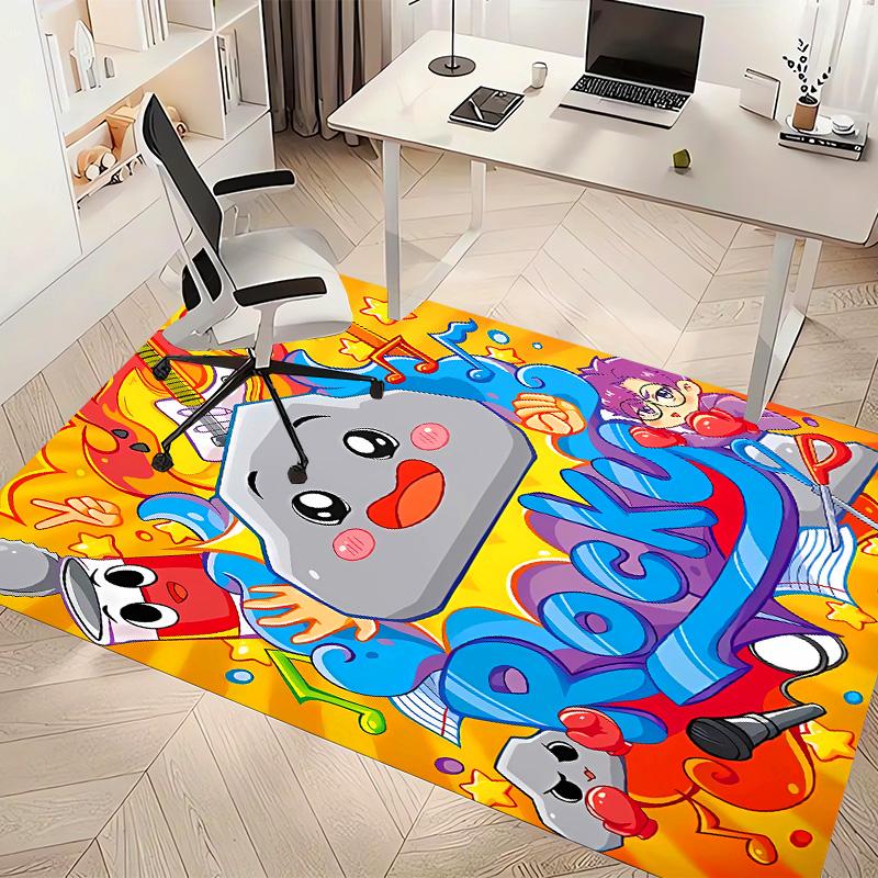 Lankybox Foxy and Rocky2 Printed Absorbent Washable Carpet, Non-Slip Bathroom Mats, Kitchen Rugs, Yoga Mat,Living Room Entrance, Camping Picnic Rugs