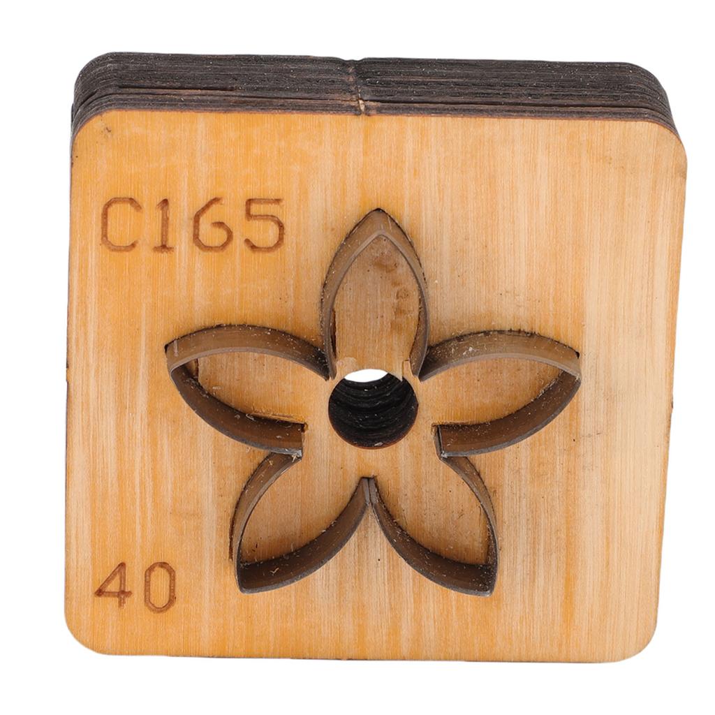 Цветочный штамп для резки кожи   Деревянная основа Углеродистая сталь Форма цветка Штамп для резки кожи для рукоделия