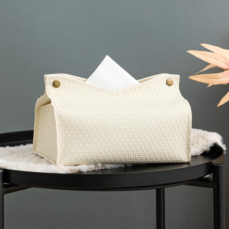 Современный минималистский и роскошный журнальный столик для гостиной, столовая, настольная коробка для салфеток, креативная кожаная коробка для бумаги на шнурке