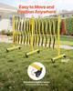 Double Expandable Barricades, 7.66m Industrial Safety Barriers, Flexible Mobile Barricade with Locking Casters, Portable Folding Security Gate Metal