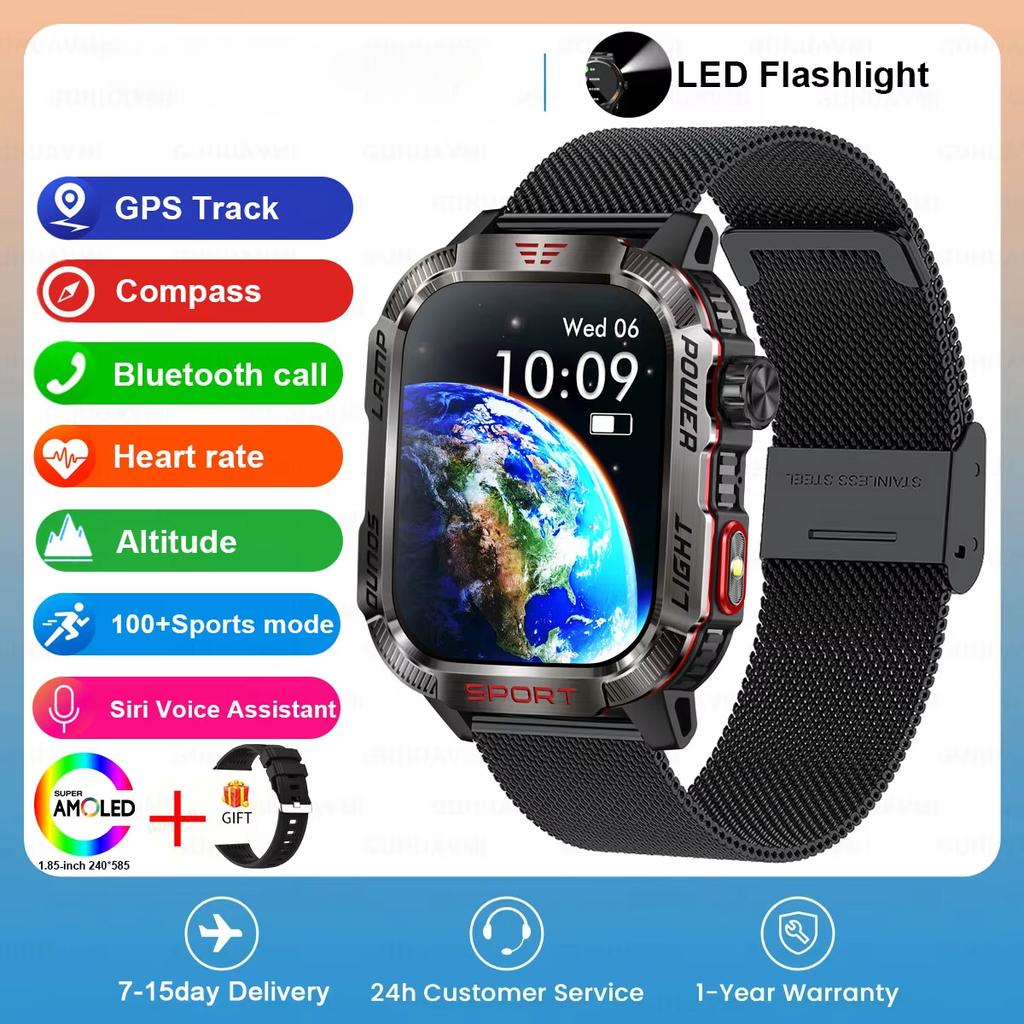 2025 Новые GPS Уличные Профессиональные Спортивные Смарт-Часы Мужчины Женщины Частота Сердечного Ритма BT Звонок 3ATM Водонепроницаемые Плавание Фитнес Смарт-Часы