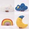 Rainbow Pattern Plush Cushion With Bright Colors For Girls Room And Cozy Spaces