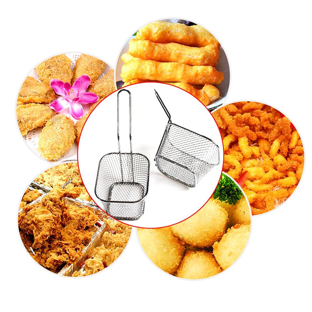 Мини-картофельные чипсы из нержавеющей стали, фритюрница для картофеля фри, корзина, кухонный инструмент