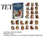 Holiday Party Supplies 24 Days Dachshund Christmas Advent Calendar with Acrylic Pendants, Countdown for Unique Decorations, Cute Hanging Ornaments