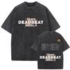 Ограниченная серия Стильная винтажная футболка с принтом рок-группы Tame Impala Deadbeat Унисекс Женская Повседневная Оверсайз Футболки Унисекс Ретро Уличная одежда