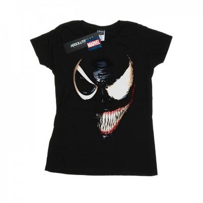 Женская/женская хлопковая футболка Venom с разрезом для лица