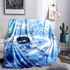 Space Adventure Robot Throws Blanket Flannel Blankets Plush for Couch Bed Gifts for Men Women Travel picnic blanket Christmas fan gifts