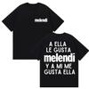Футболка с принтом альбома Rapper Melendi AELLALE GUSTA 2025 для мужчин и женщин, повседневная модная футболка с коротким рукавом из чистого хлопка, уличная одежда