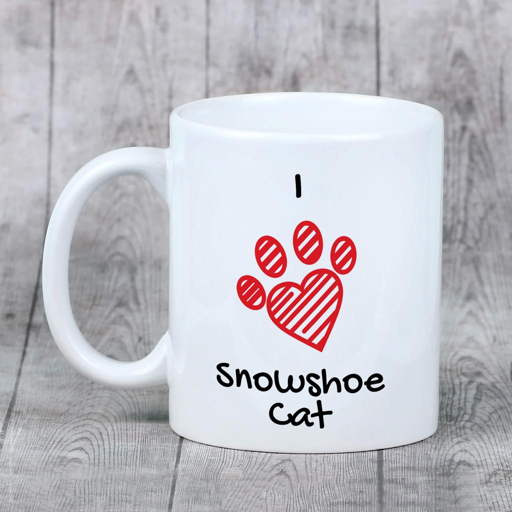 Snowshoe - cup with a cat, cute cup with graphics, a gift with your photo from the Art-Dog brand