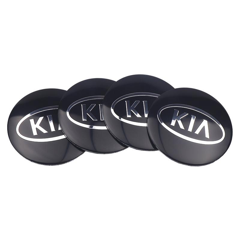 AABJC1 4Pcs 56mm 60mm Car Wheel Center Hub Cap Cover Emblem Stickers For Kia Sportage 3 Rio Ceed Carnival Picanto Soul EV6 Niro Forte