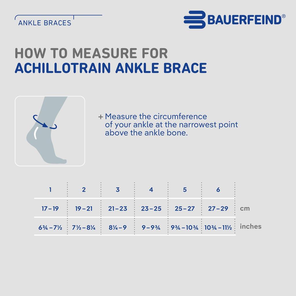 Bauerfeind Achilles Tendon 8th Ambidextrous Made In General Medical Silicone Pads Provide Comfortable Compression for the Achilles Tendon Support,