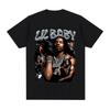 Хип-хоп рэпер Lil Baby Футболка Винтажная Унисекс Графическая футболка Оверсайз Хлопок Повседневная с коротким рукавом Оверсайз Футболки Уличная одежда