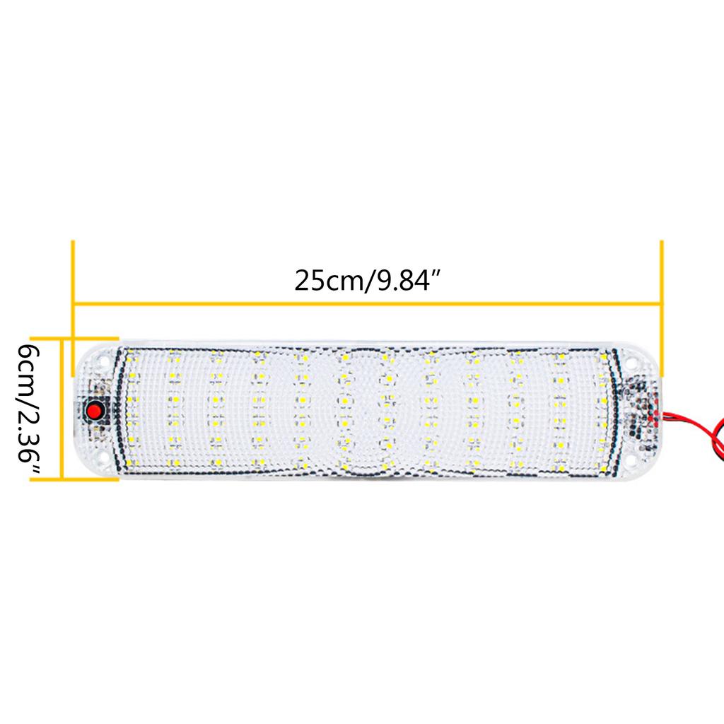 Длина светодиодной панели 12 В для автодома: 10'' 12-80 Вольт Внутренний Потолочный Купольный Светильник с Выключателем для Автодомов