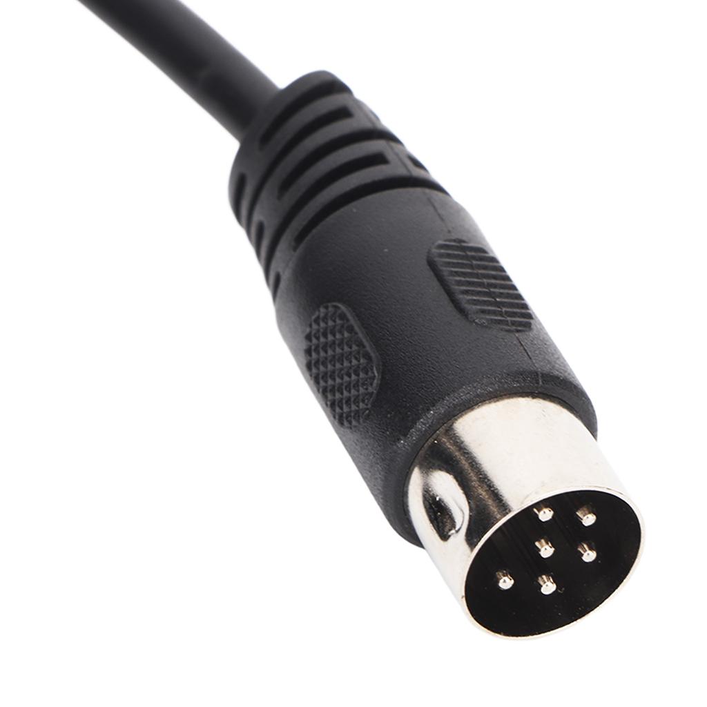 6 Pin DIN Cable Male to Male Plug and Play Sound Signal Connection DIN Extension Cord for Digital Device